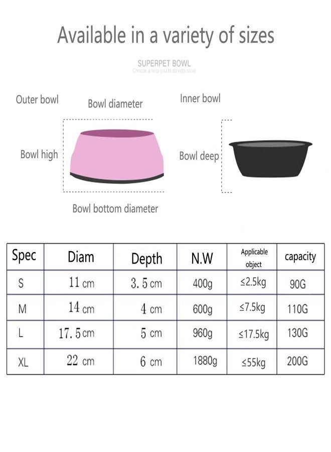 Manda Ocean Pet Bowls Stainless Steel Dog Cat Pet Bowl Universal Pet Water and Food Bowls 4 Sizes and 5 Colors Available (S, Green) - Image 2